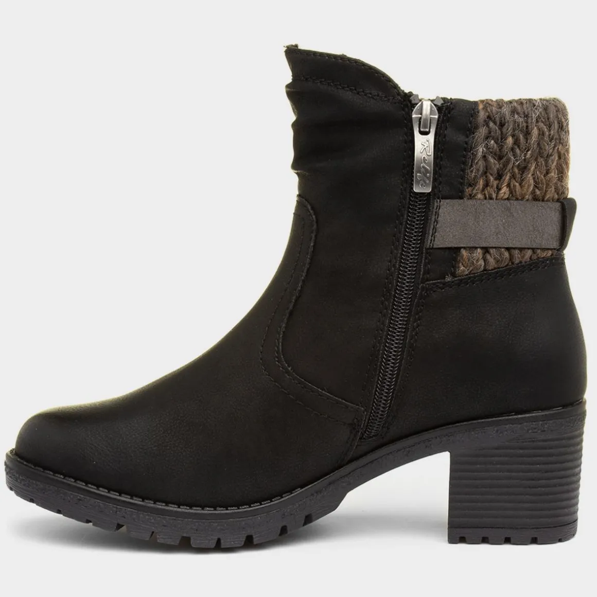Relife Tracey Womens Black Heeled Boot