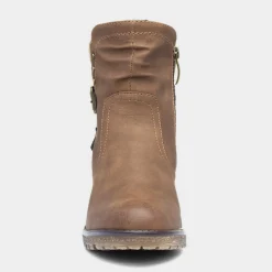 Relife Tracey Womens Tan Ankle Heeled Boot