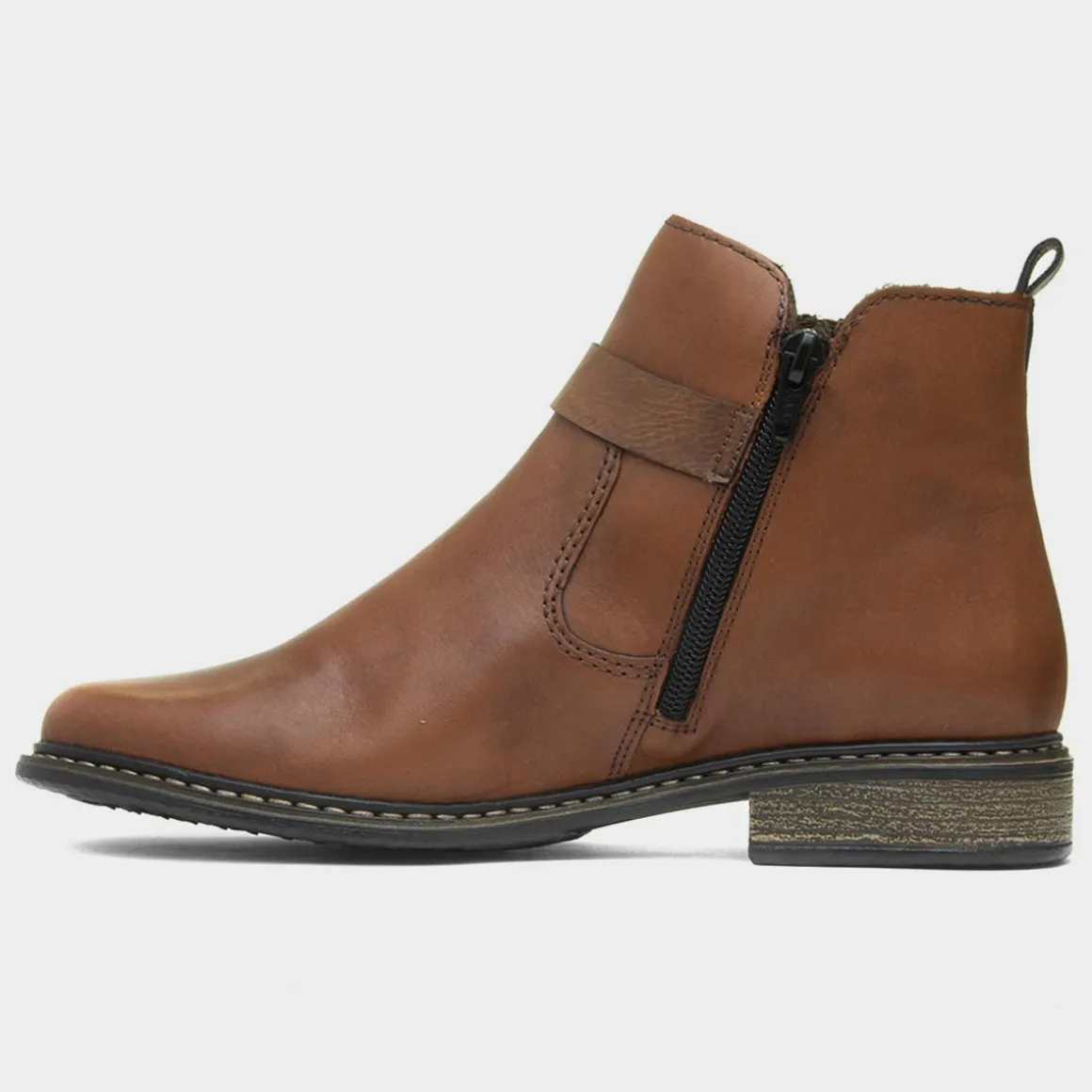 Rieker Antistress Womens Chestnut Leather Boot