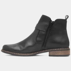 Rieker Antistress Womens Black Leather Ankle Boot