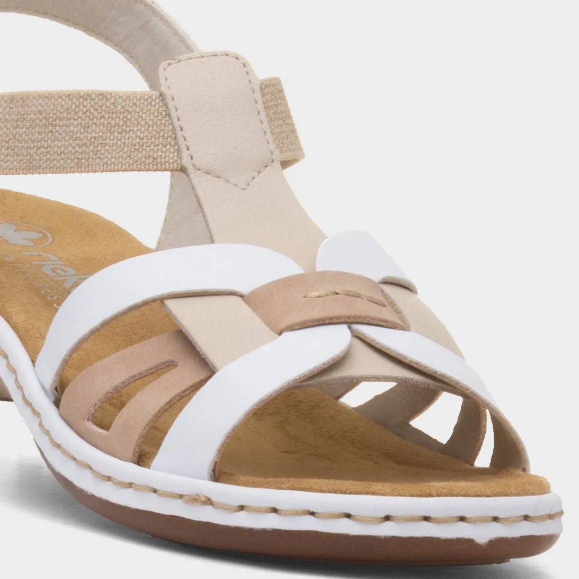 Rieker Antistress Womens White Strappy Sandal