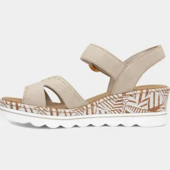 Rieker Antistress Womens Beige Wedge Sandal