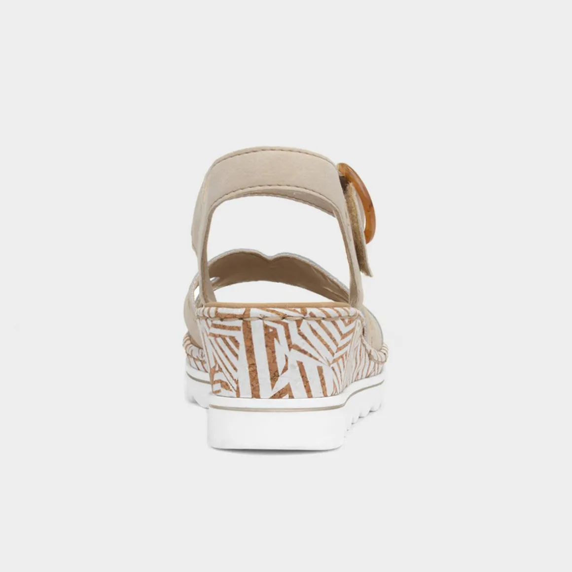 Rieker Antistress Womens Beige Wedge Sandal