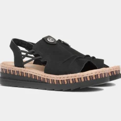 Rieker Antistress Womens Black Sandal