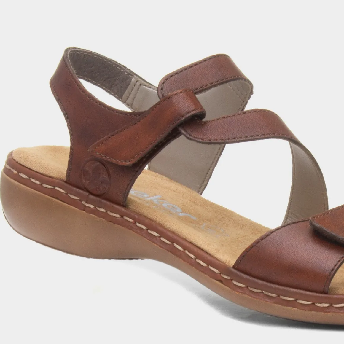 Rieker Antistress Womens Tan Leather Sandal