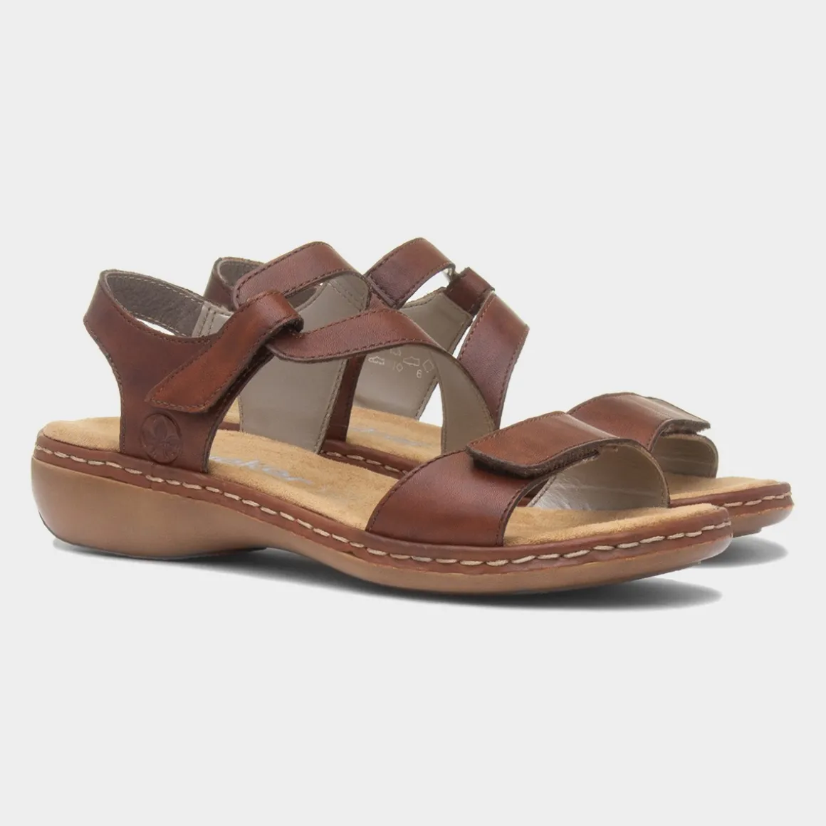 Rieker Antistress Womens Tan Leather Sandal