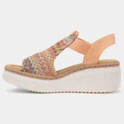 Rieker Antistress Womens Apricot Weave Sandal