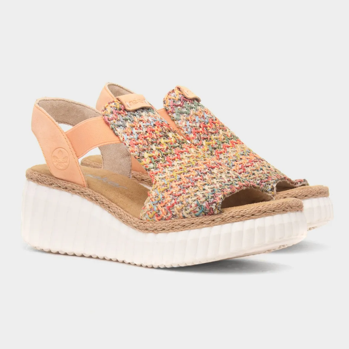 Rieker Antistress Womens Apricot Weave Sandal