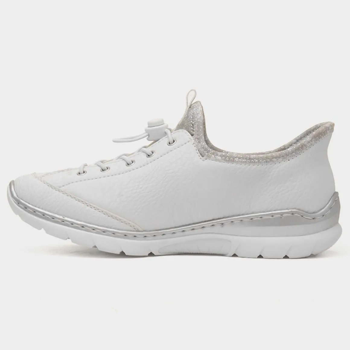 Rieker Antistress Womens White Slip On Shoe