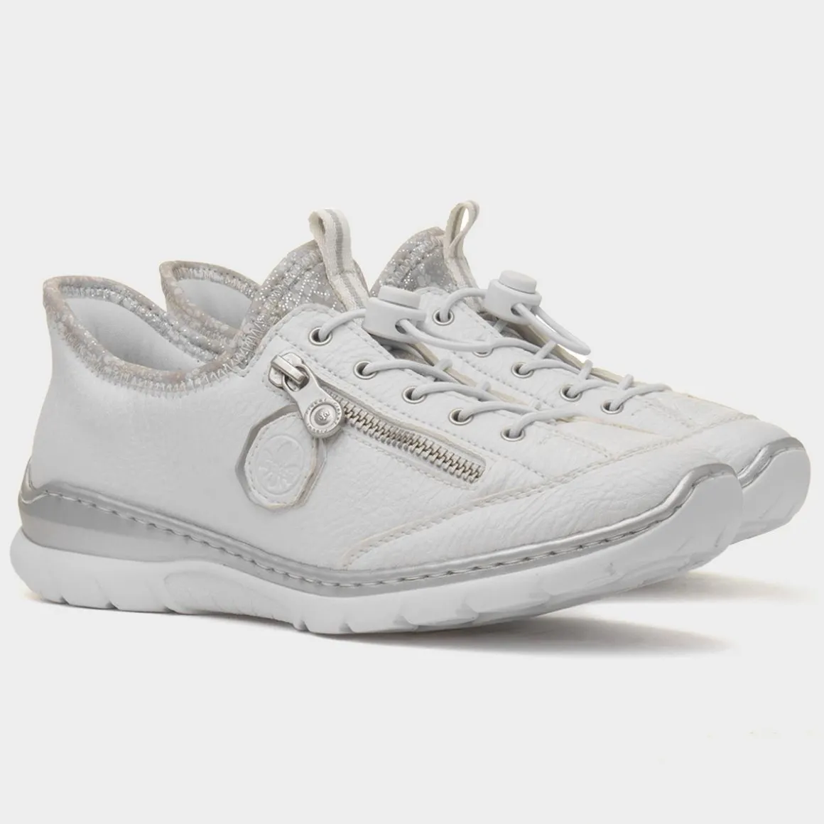 Rieker Antistress Womens White Slip On Shoe
