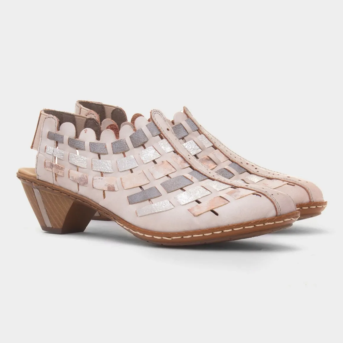 Rieker Antistress Womens Beige Heeled Shoe