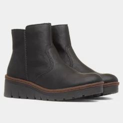 Rieker Hannover Antistress Womens Black Wedge Boot