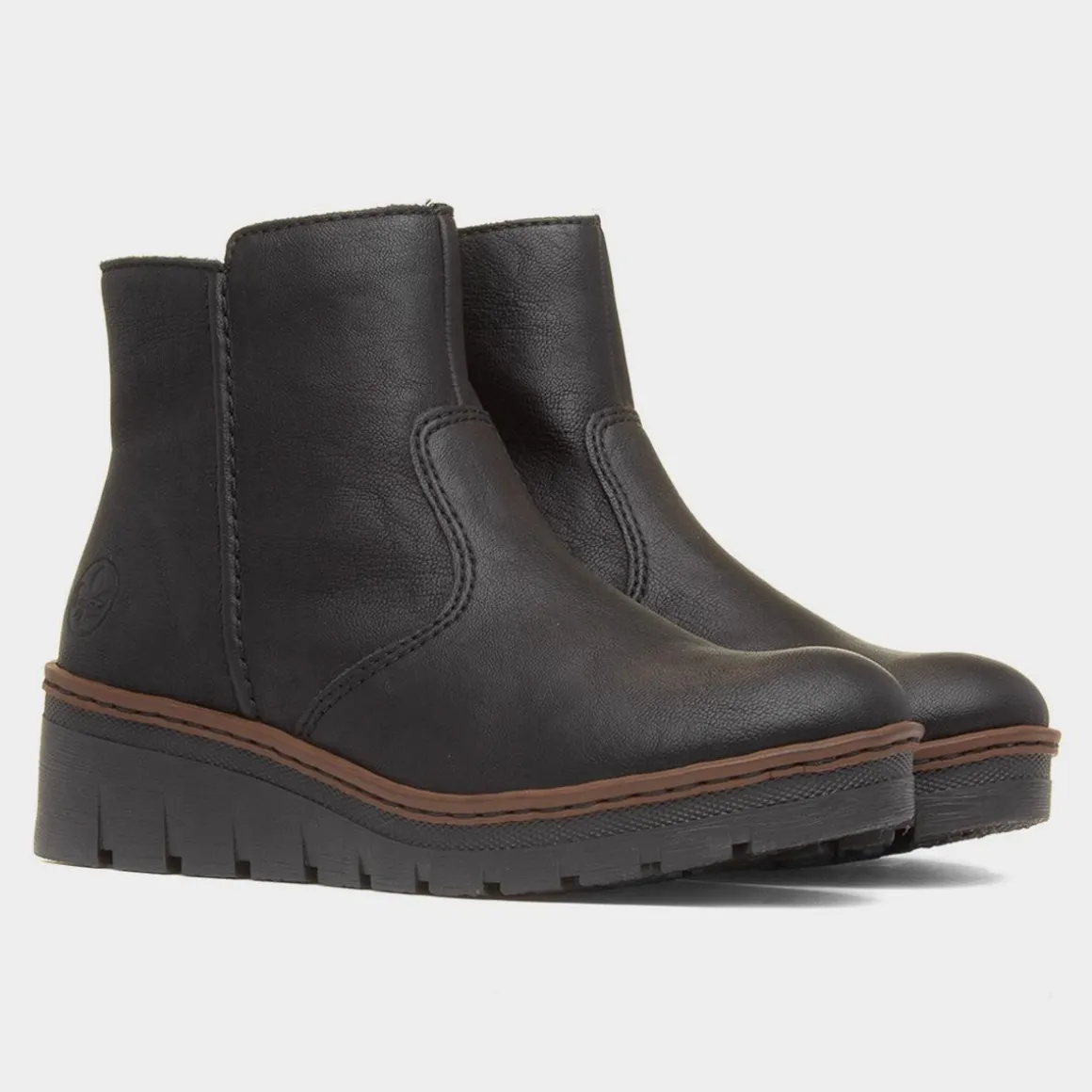 Rieker Hannover Antistress Womens Black Wedge Boot