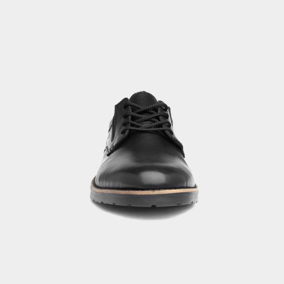 Rieker Mens Black Leather Lace Up Shoe