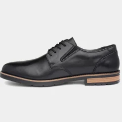 Rieker Mens Black Leather Lace Up Shoe