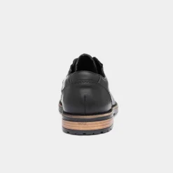Rieker Mens Black Leather Lace Up Shoe