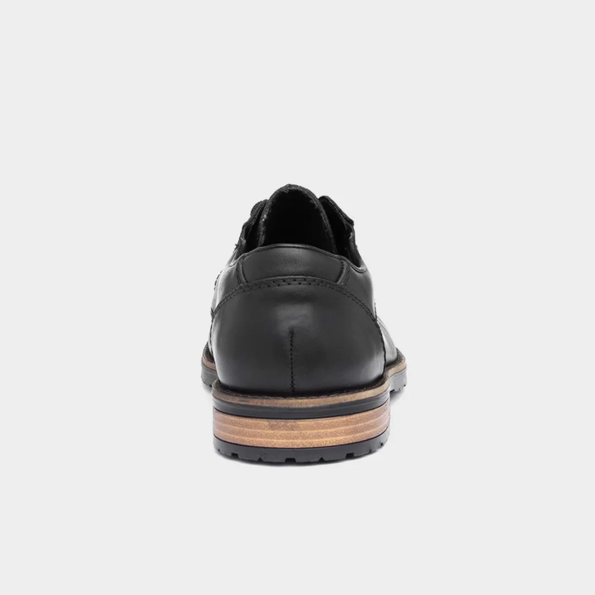 Rieker Mens Black Leather Lace Up Shoe
