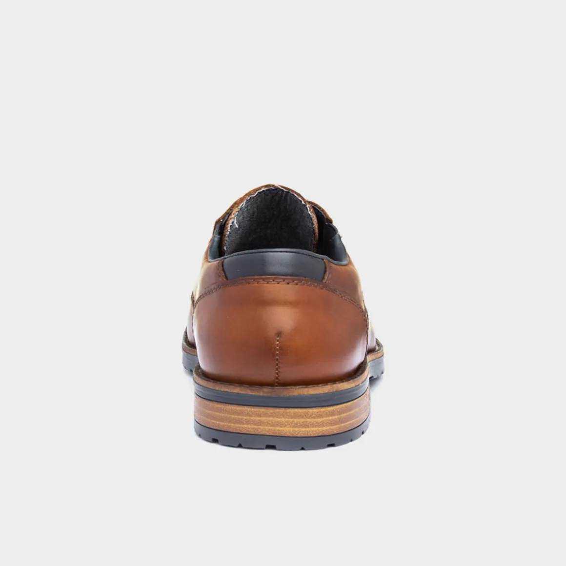Rieker Mens Tan Leather Lace Up Shoe