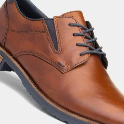 Rieker Mens Tan Leather Lace Up Shoe