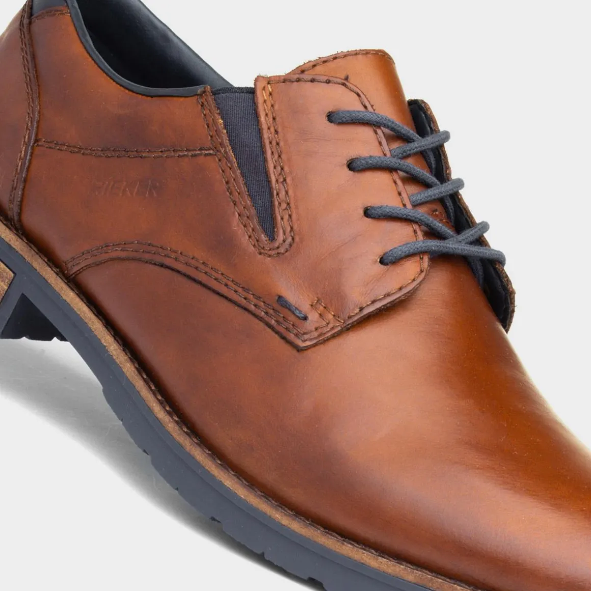 Rieker Mens Tan Leather Lace Up Shoe