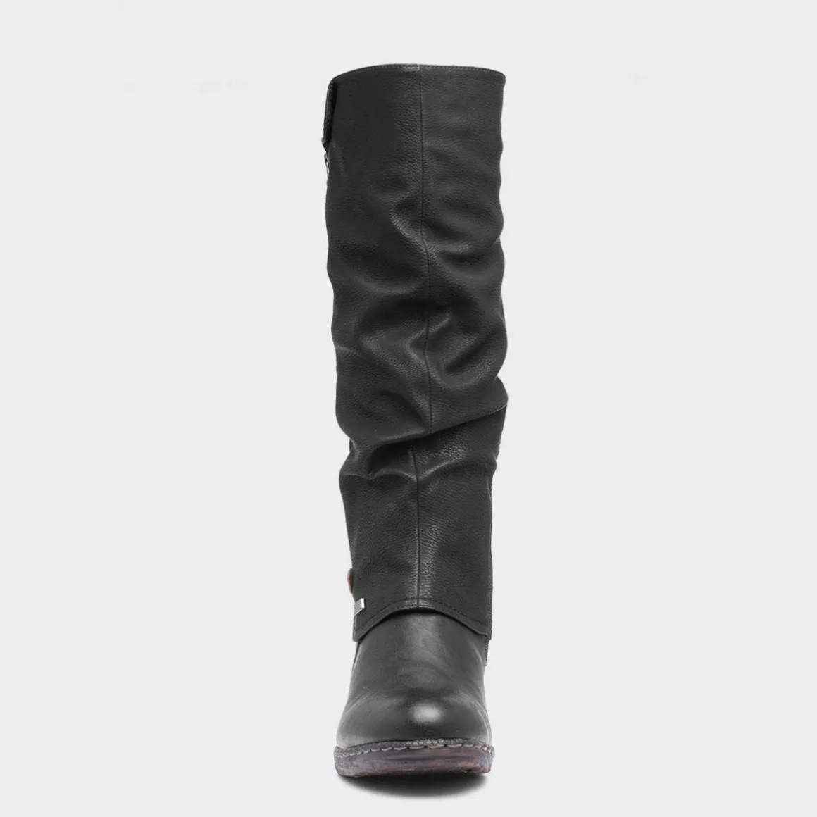 Rieker Womens Black Low Heel High Leg Boot
