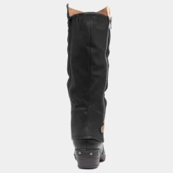Rieker Womens Black Low Heel High Leg Boot
