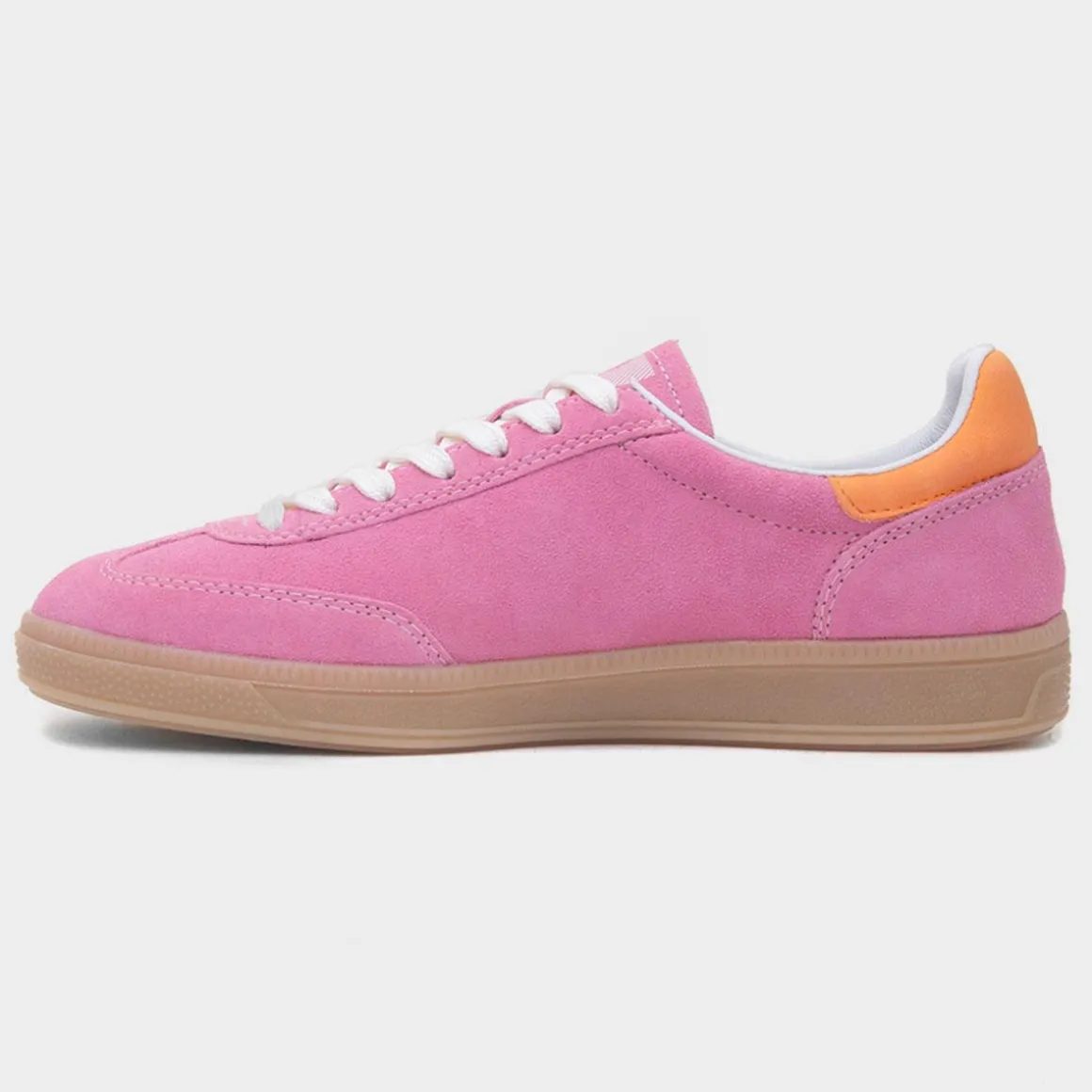 Rieker Womens Pink & Orange Suede Shoe