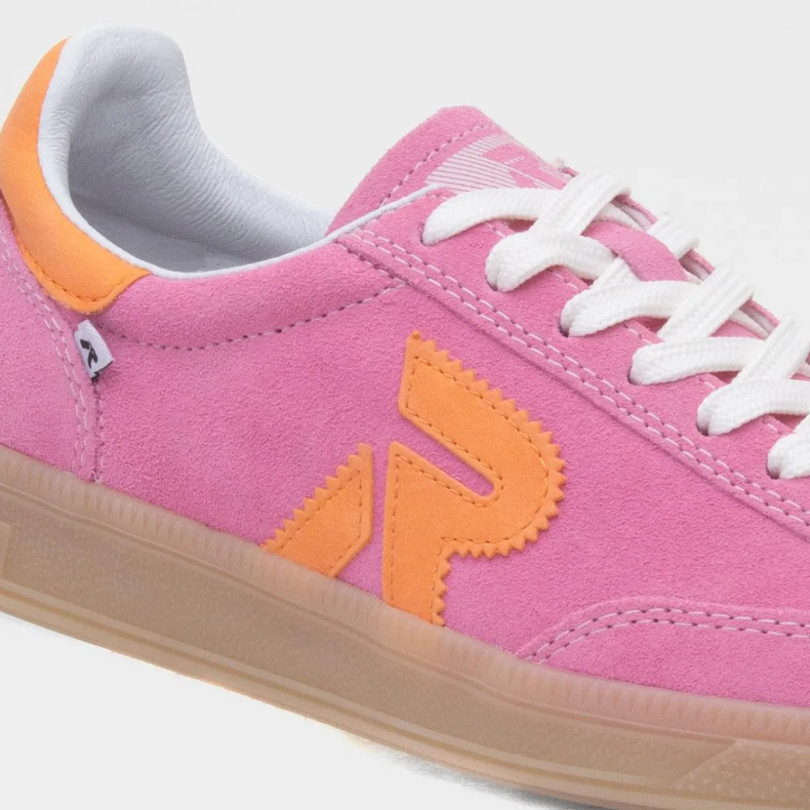 Rieker Womens Pink & Orange Suede Shoe