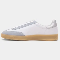 Rieker Womens White & Blue Leather Shoe