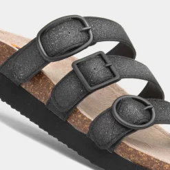 Rocket Dog Astor Womens Black Glitter Sandal