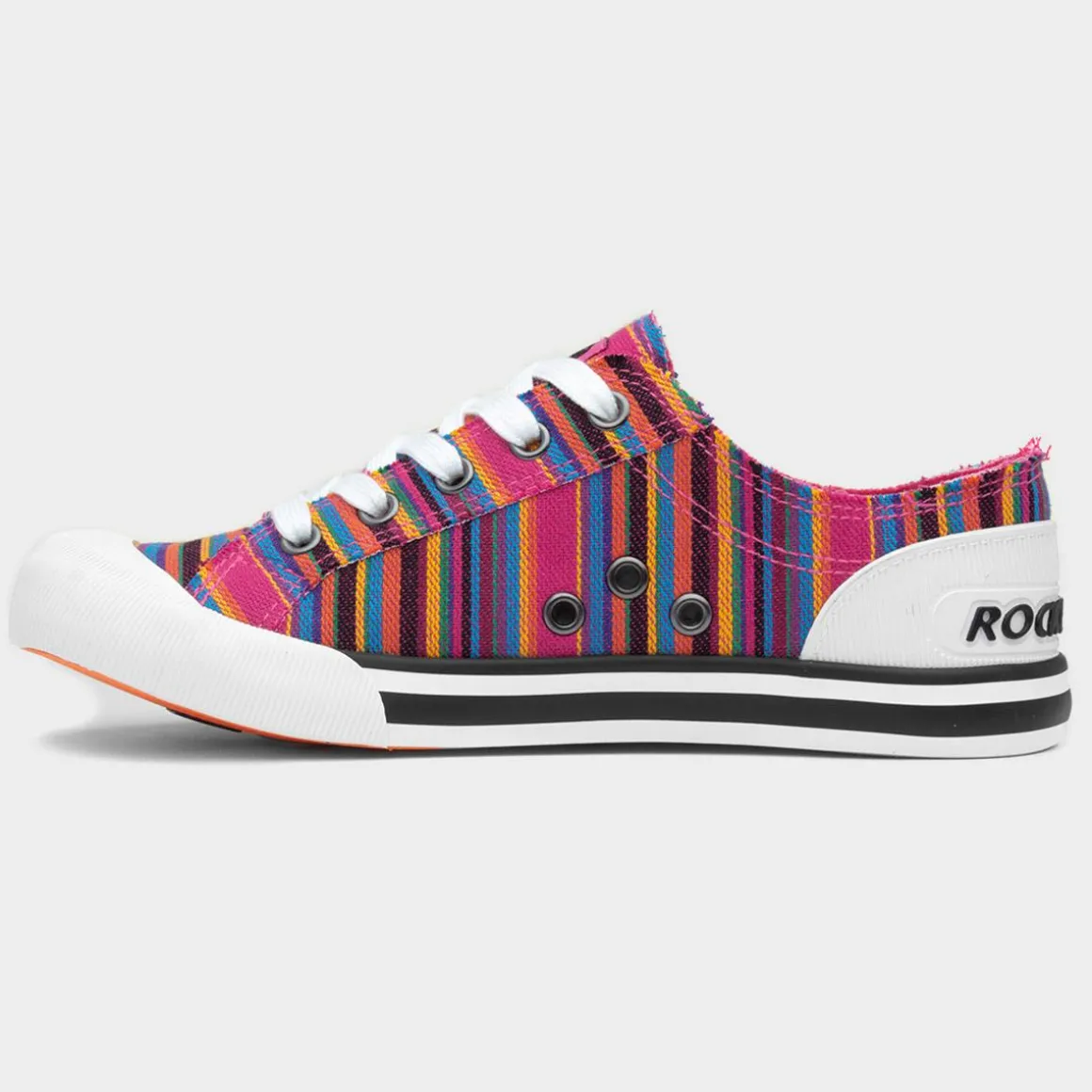 Rocket Dog Jazzin Aloe Womens Multi Stripe Canvas