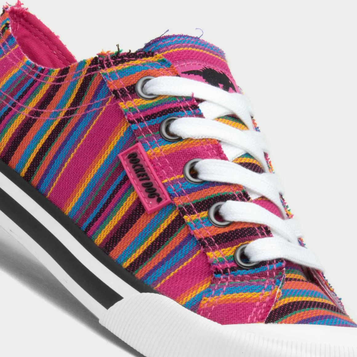 Rocket Dog Jazzin Aloe Womens Multi Stripe Canvas