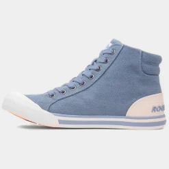 Rocket Dog Jazzin Hi Bondi Womens Blue Canvas