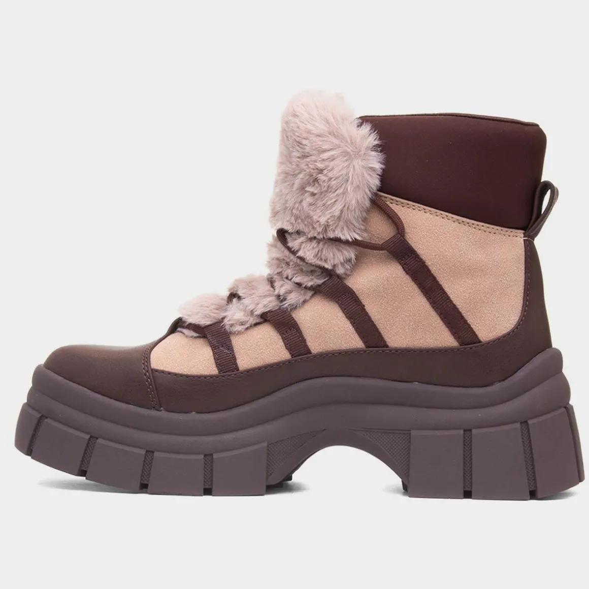 Rocket Dog Tiger Womens Taupe Chunky Platform Boot