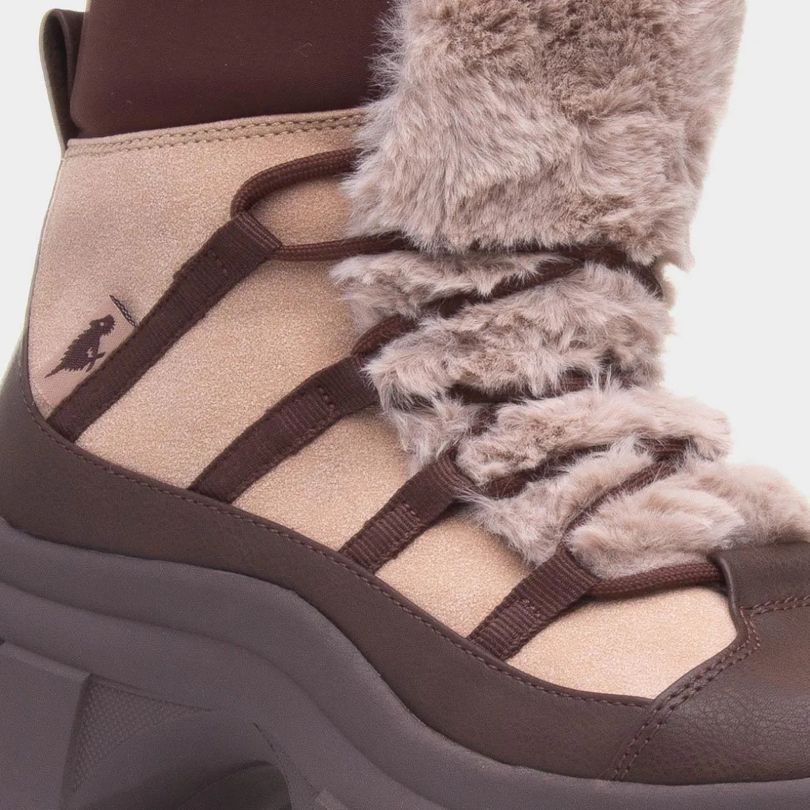 Rocket Dog Tiger Womens Taupe Chunky Platform Boot