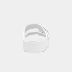 Shelly Womens White Double Buckle Sandal