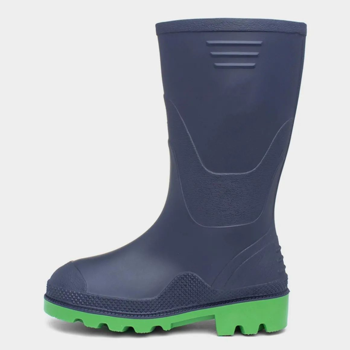 Shower Kids Navy and Lime Green Welly Size 10-6
