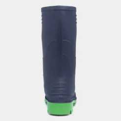 Shower Kids Navy and Lime Green Welly Size 10-6