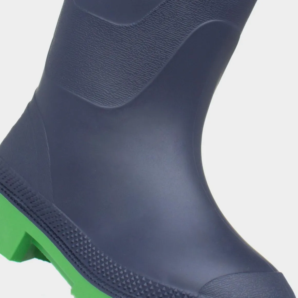 Shower Kids Navy and Lime Green Welly Size 10-6