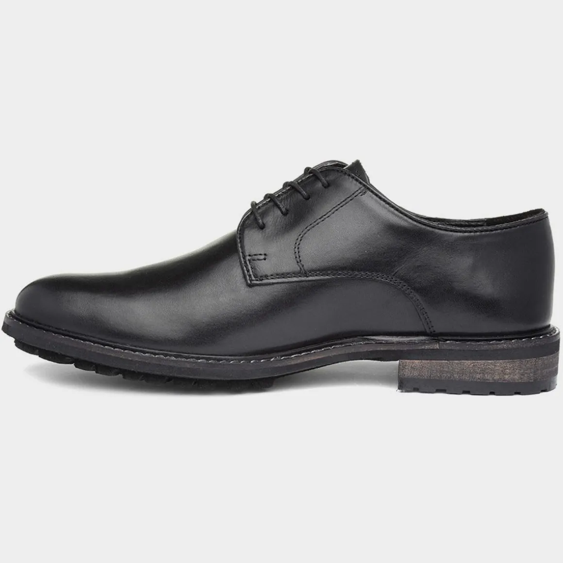 Silver Street Albert Mens Black Leather Lace Shoe