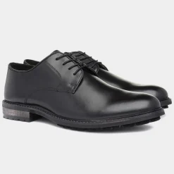 Silver Street Albert Mens Black Leather Lace Shoe