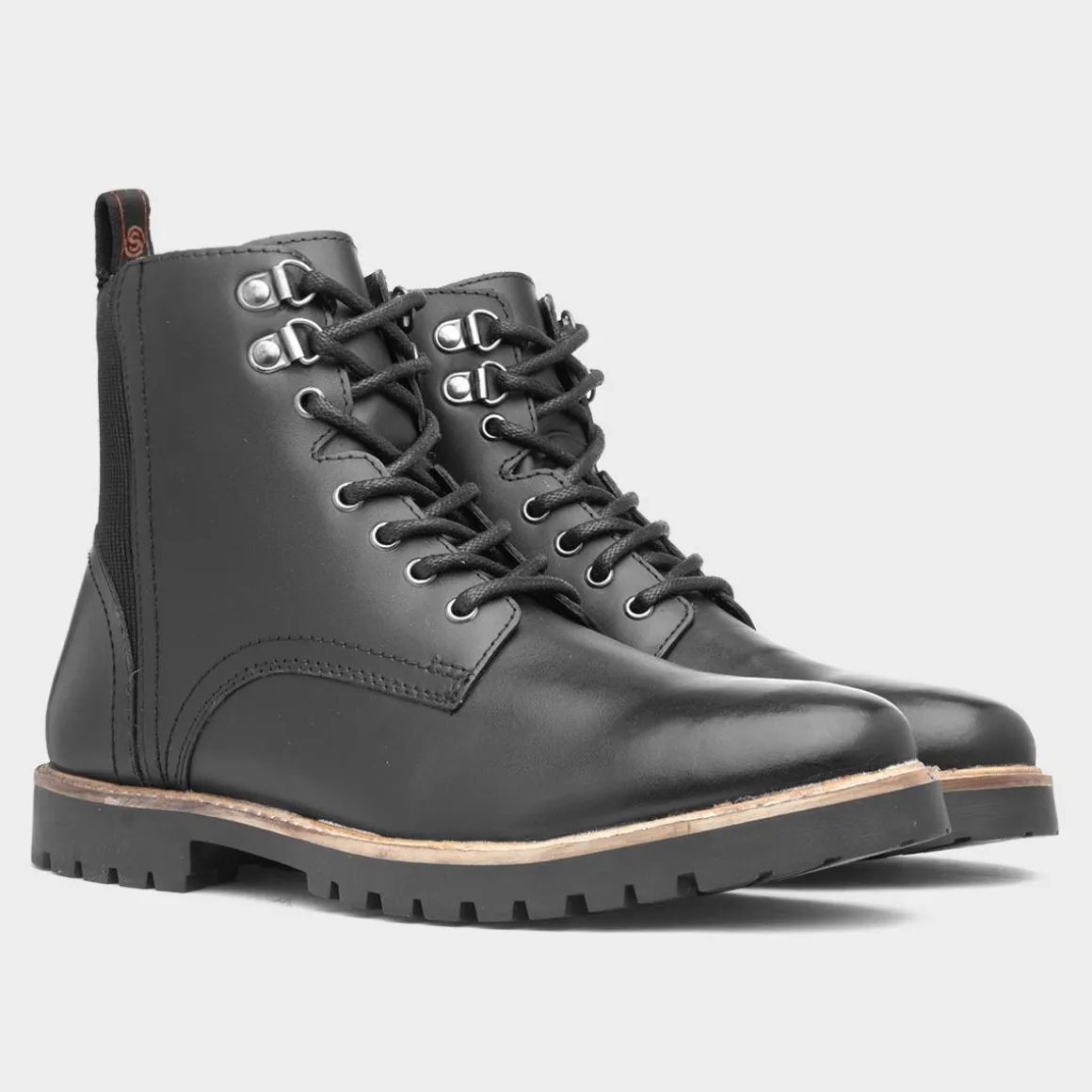 Silver Street Manchester Mens Black Lace Up Boot
