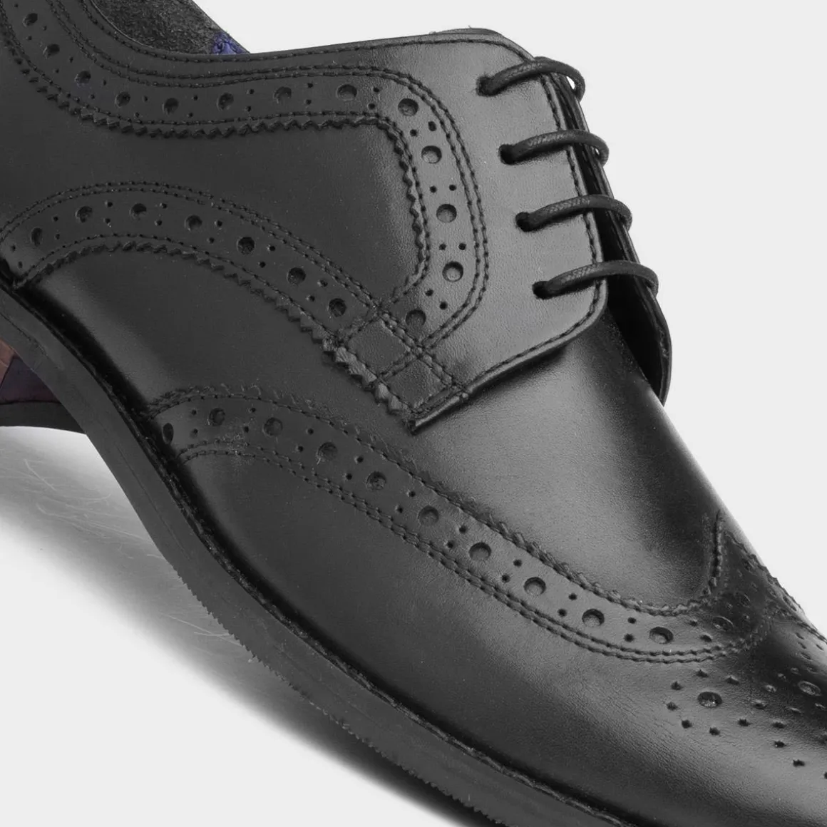 Silver Street Milton Mens Brogue Leather Shoe