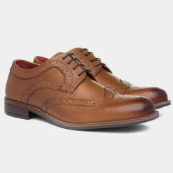 Silver Street Milton Mens Tan Leather Brogue Shoes