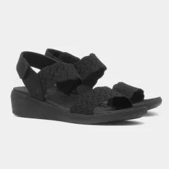 Skechers Arya On The Rise Womens Black Sandal