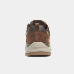 Skechers Benago Hombre Mens Brown Leather Shoe
