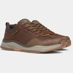 Skechers Benago Hombre Mens Brown Leather Shoe