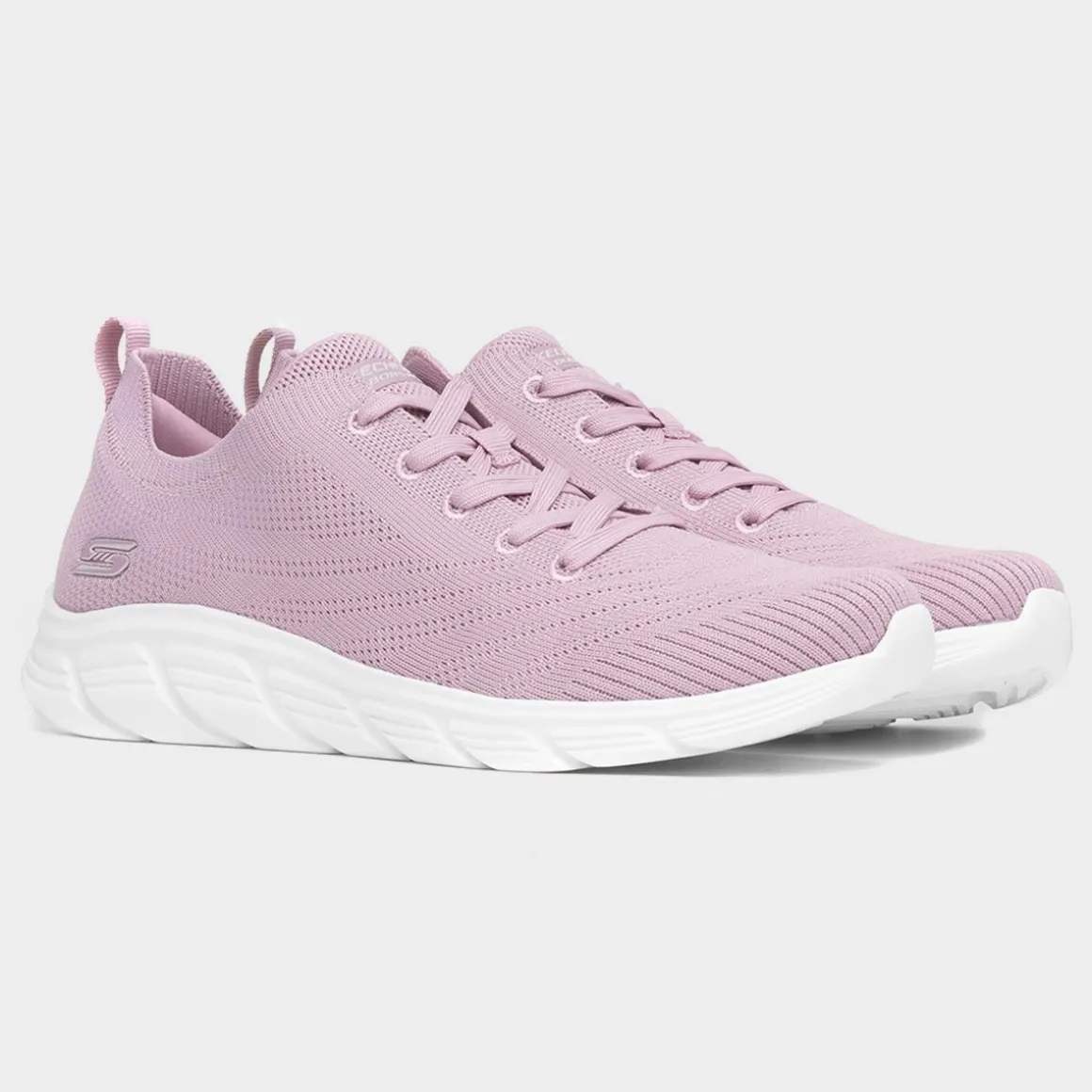 Skechers Bobs B Flex Womens Pink Knitted Trainer