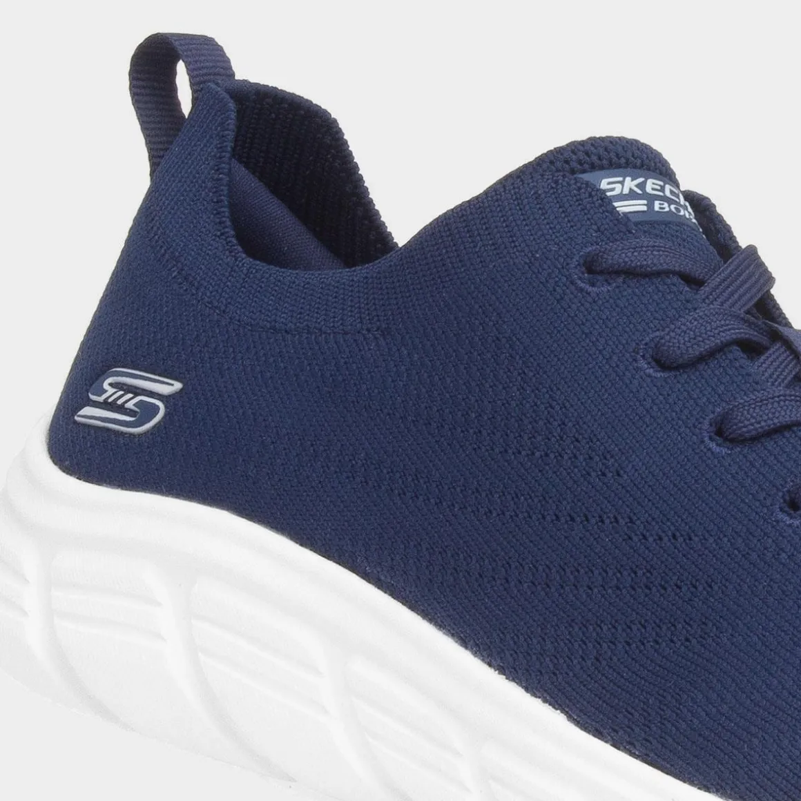 Skechers Bobs B Flex Womens Navy Knitted Trainer