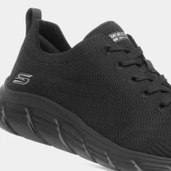 Skechers Bobs B Flex Womens Black Knitted Trainer